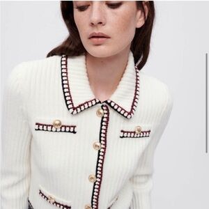 MAJE
Ribbed-Knit Muscado Cardigan